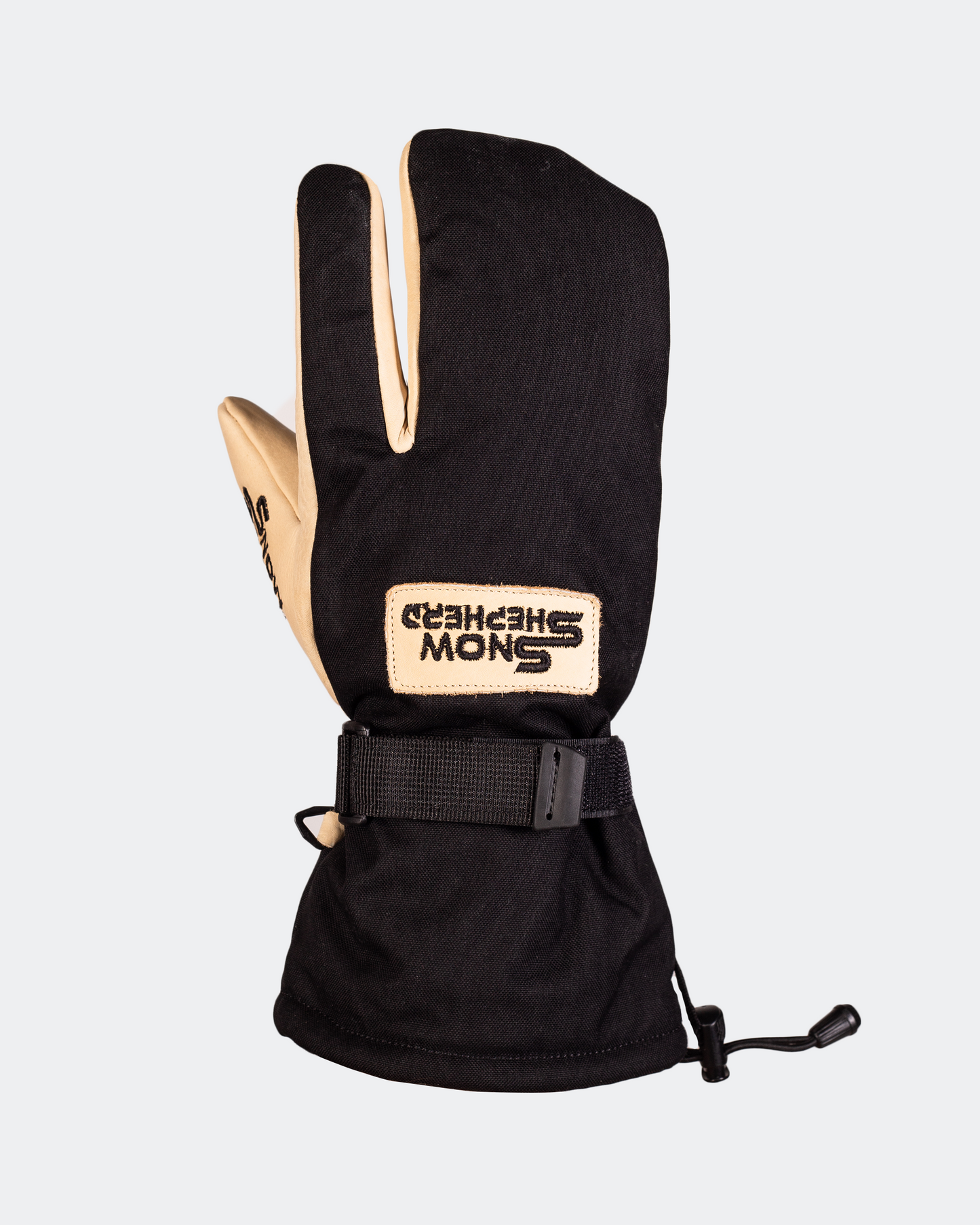 3-Finger-Handschuhe – Tan/Schwarz